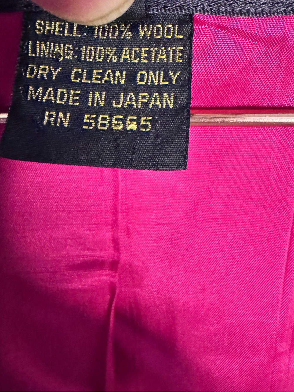 Vintage Premier Collection Petites Hot Pink 100% Wool Oversized Blazer M Japan - Picture 7 of 9